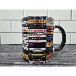 80s 90s Hip Hop Cassette Mug Retro Mix Tape Wu-Tang Nas Beastie Boys Coffee Cup
